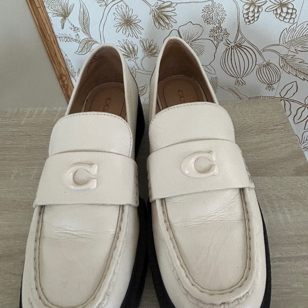 Coach Cream Loafers